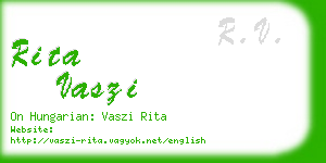 rita vaszi business card